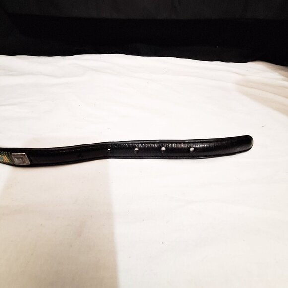 Women's Vintage Brighton Leather Concha Beaded Belt S/28 Narrow - Picture 5 of 6